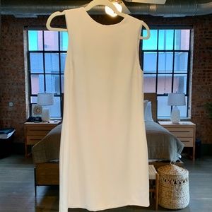 Theory Shift Dress in Admiral Crepe (i.e., white)